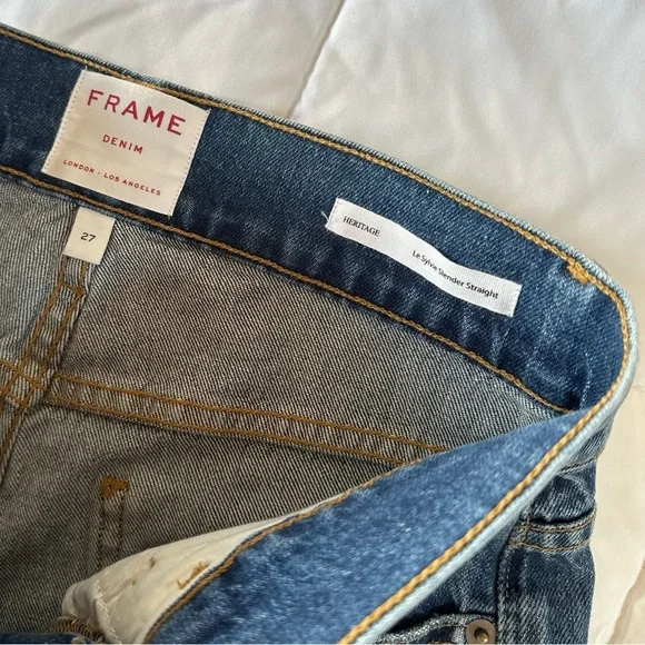 ❌SOLD❌ Frame Heritage Le Sylvie Slender Straight Jeans in Halston Size 27 - Picture 9 of 13